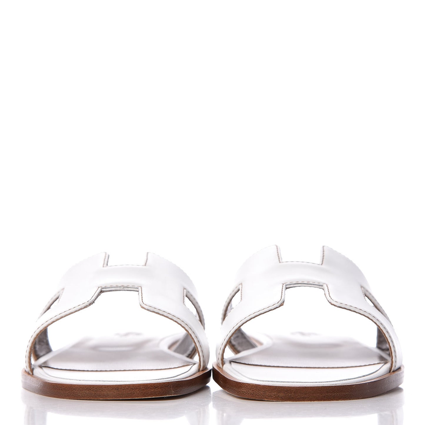 Box Calfskin Oran Sandals 37 White