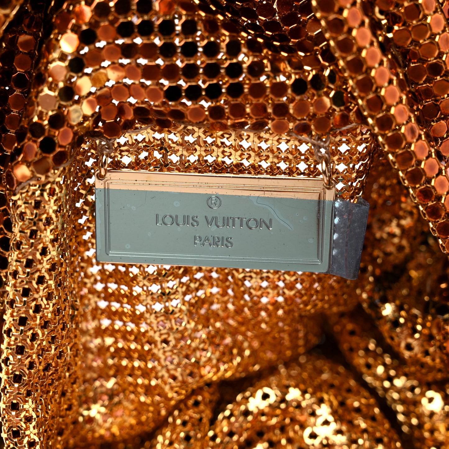 Monogram Mesh Metal Frances Gold