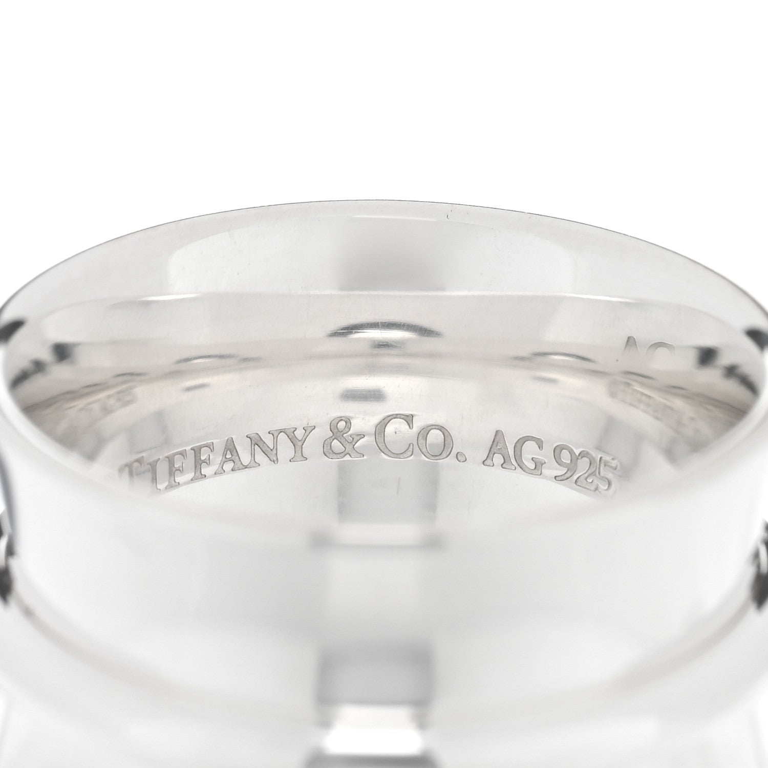 Tiffany Sterling Silver Wide 1837 Band Ring 49 4.75 4 of 5