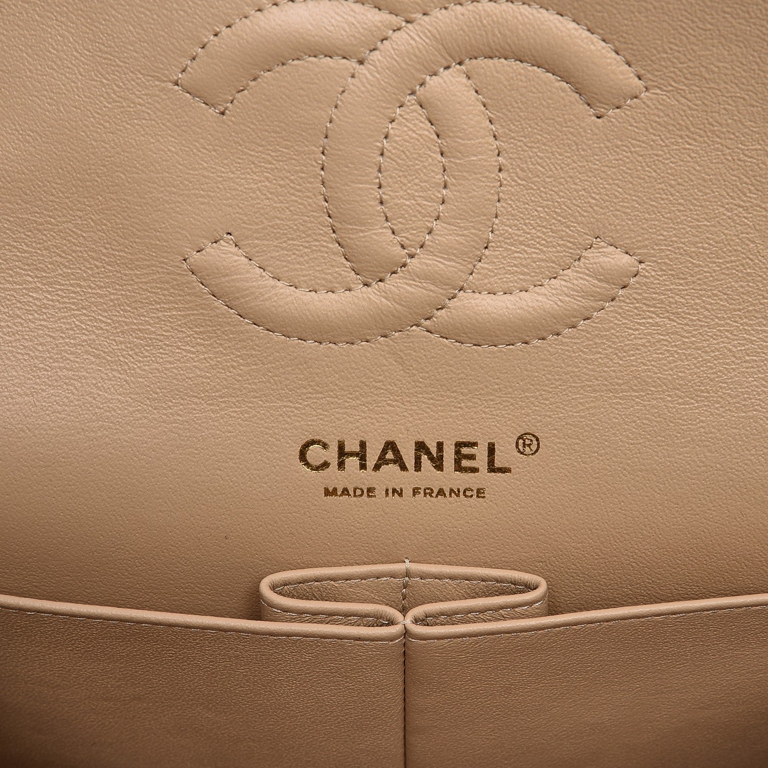 Chanel Caviar Quilted Medium Double Flap Beige Clair 6 of 7