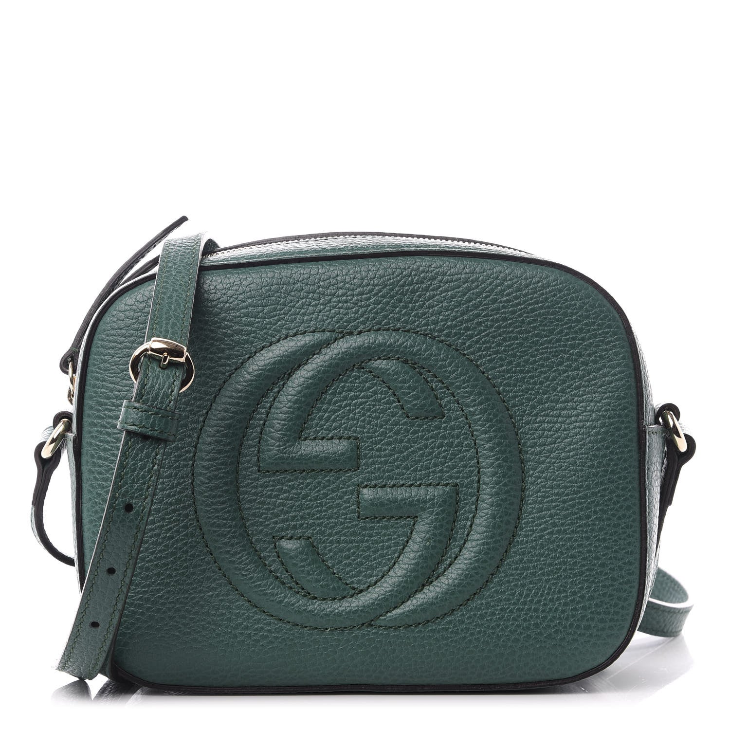 Gucci Pebbled Calfskin Small Soho Disco Bag Emerald Green 1 of 8