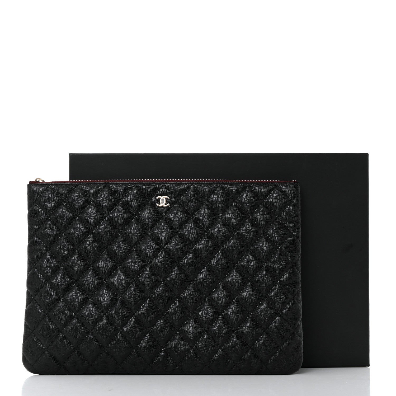 Chanel Caviar Quilted Large Cosmetic Case Black 8 of 8