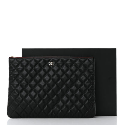 Chanel Caviar Quilted Large Cosmetic Case Black 8 of 8