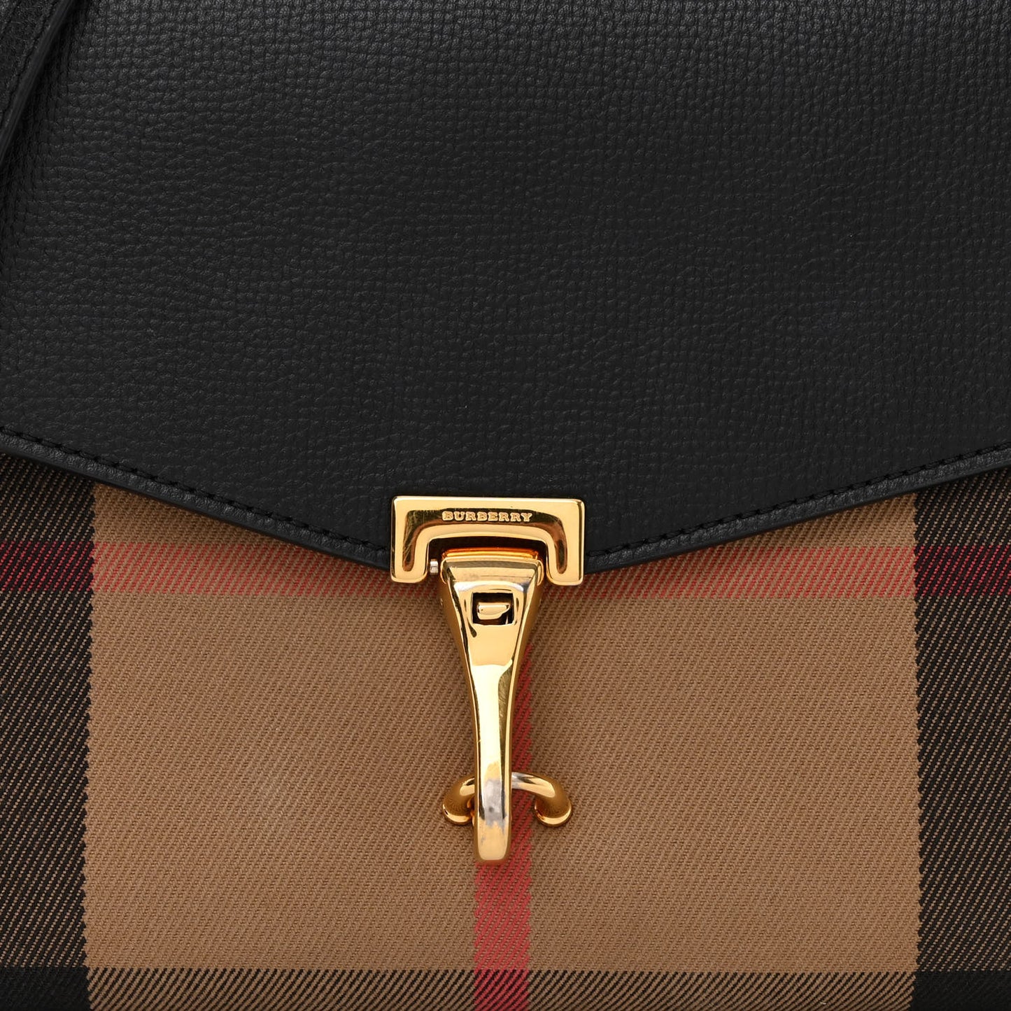 Derby Calfskin House Check Small Macken Crossbody Bag Black