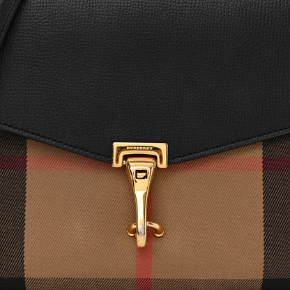 Burberry Derby Calfskin House Check Small Macken Crossbody Bag Black 8 of 13