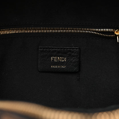 Fendi Vitello Bi-Color FF 1974 Embossed Mini Backpack Maya Black 6 of 10