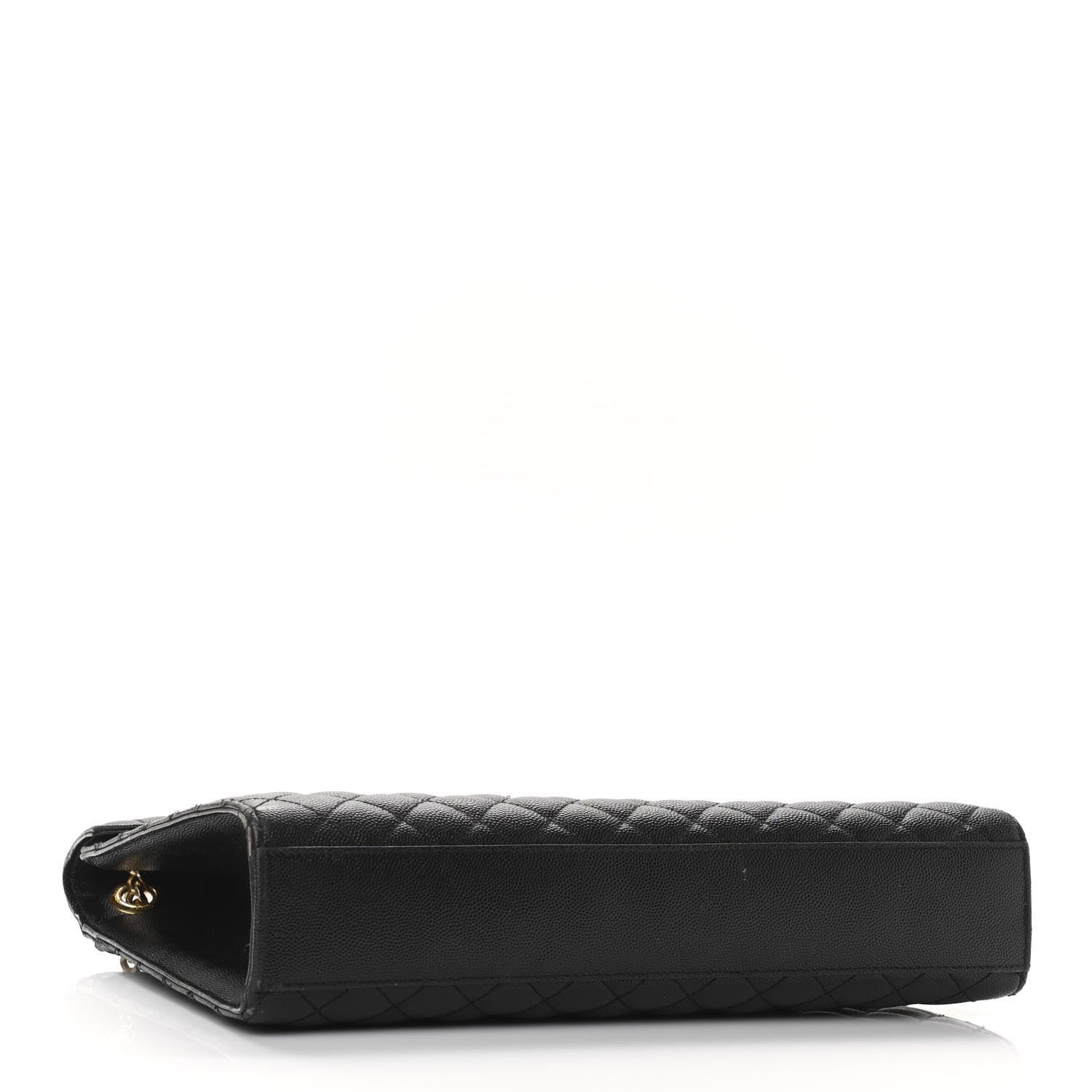 Saint Laurent Grain De Poudre Textured Mixed Matelasse Large Triquilt Monogram Satchel Black 4 of 12