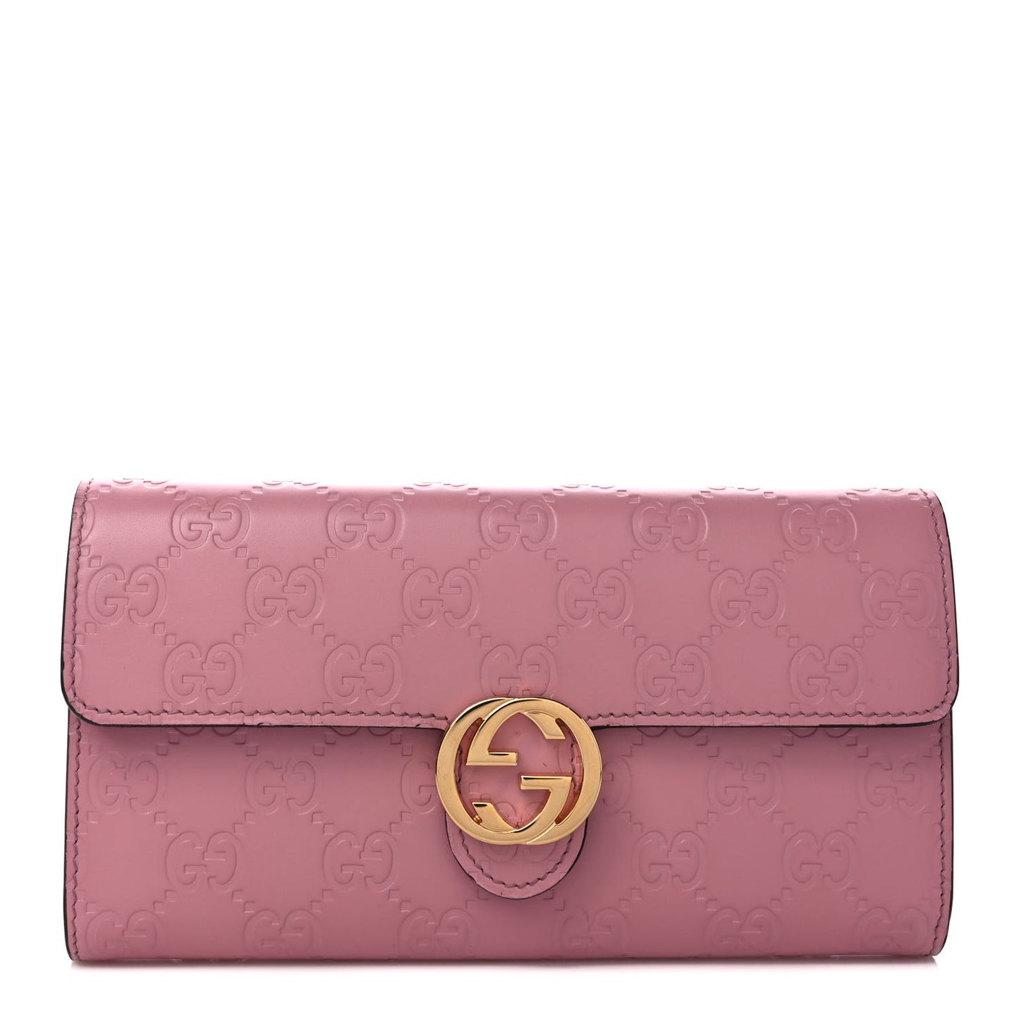 Guccissima Signature Icon Continental Wallet Carmine Rose