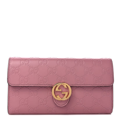 Gucci Guccissima Signature Icon Continental Wallet Carmine Rose 1 of 7