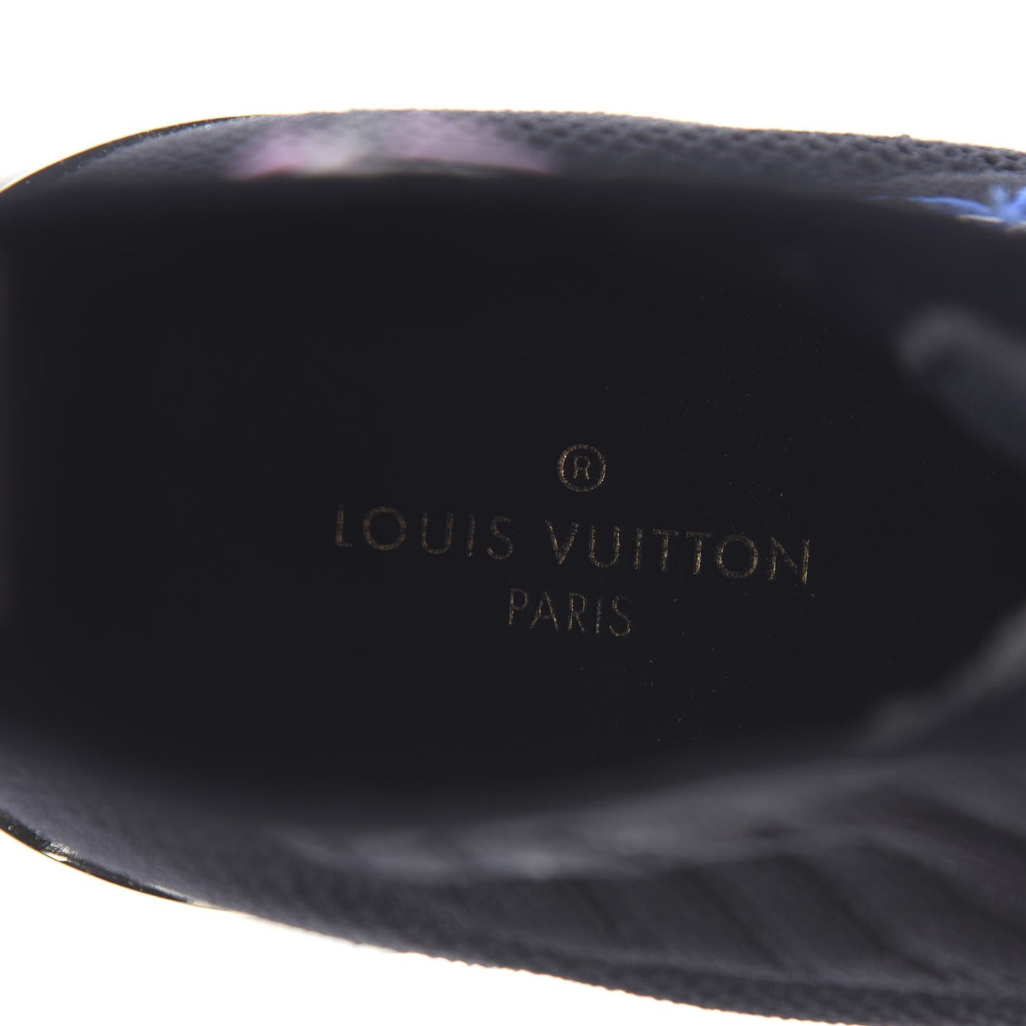 Stretch Fabric LV Black Heart Sock Sneaker 36 Black