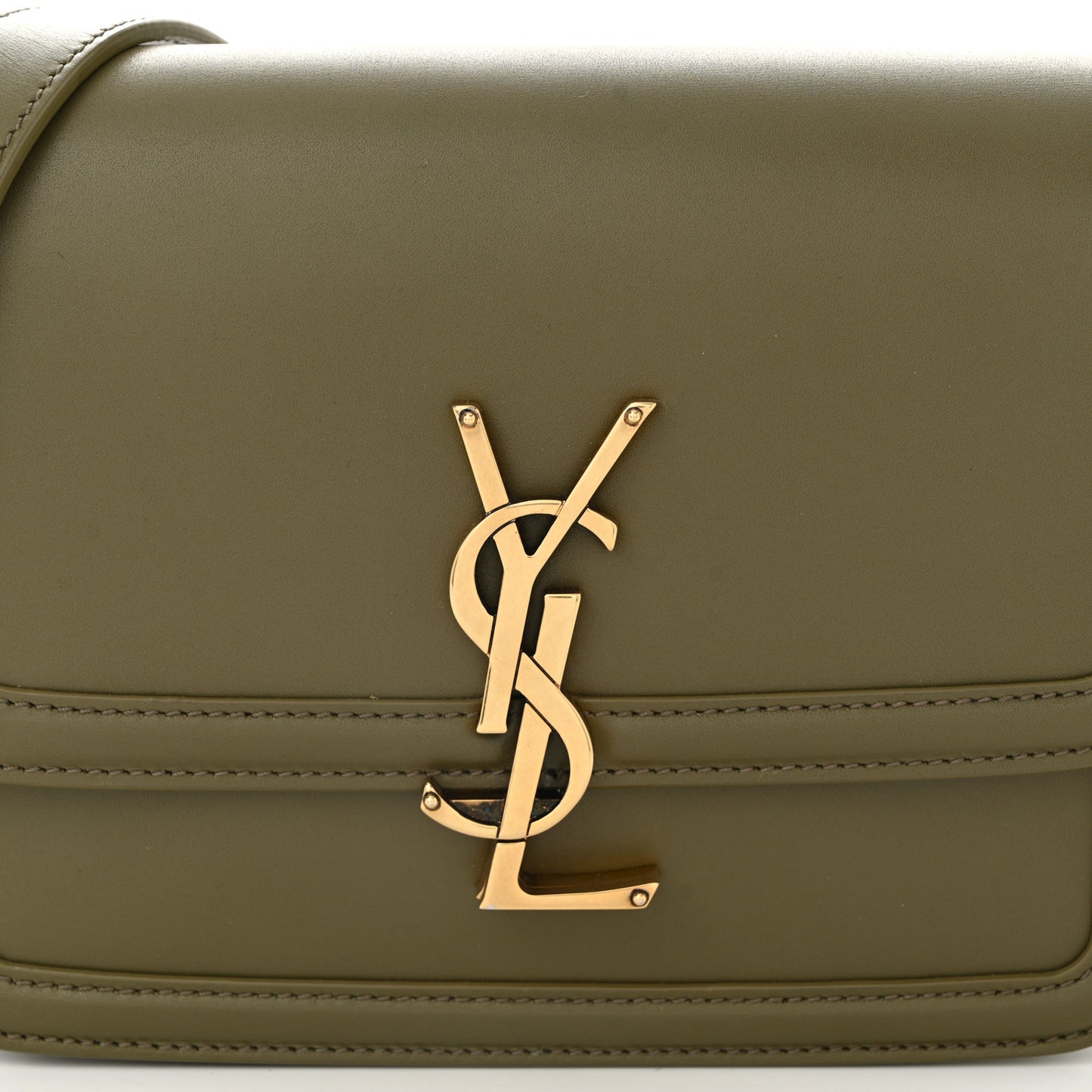 Smooth Calfskin Small Solferino Satchel Vert Khaki