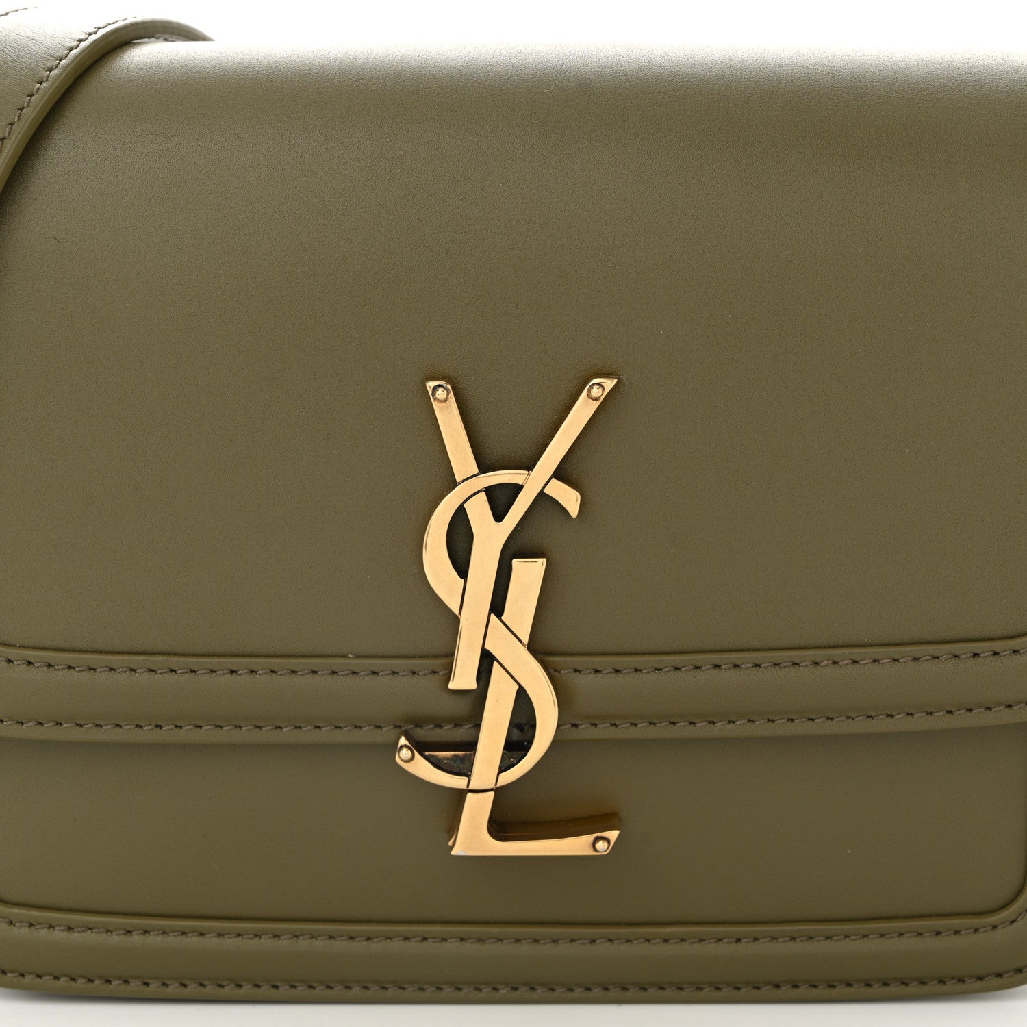Saint Laurent Smooth Calfskin Small Solferino Satchel Vert Khaki 8 of 10