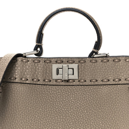 Fendi Cuoio Romano Selleria Mini Peekaboo I SEE U Iconic Satchel Fettuccia 14 of 19
