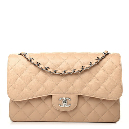 Chanel Caviar Quilted Jumbo Double Flap Beige Clair 1 of 4