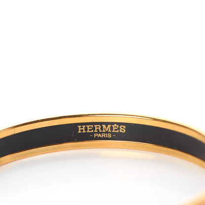 Hermes Enamel Printed Narrow Caleche Bracelet 65 Orange 5 of 5
