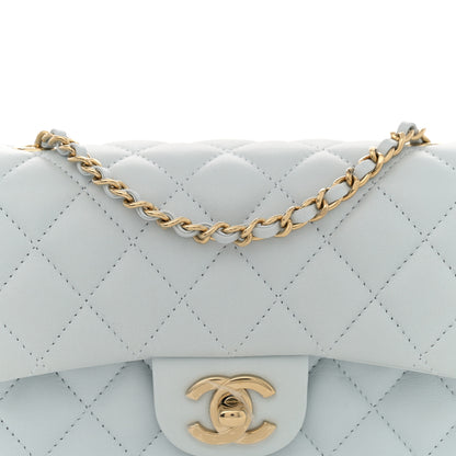 Chanel Lambskin Quilted Extra Mini Rectangular Flap Light Blue 8 of 11