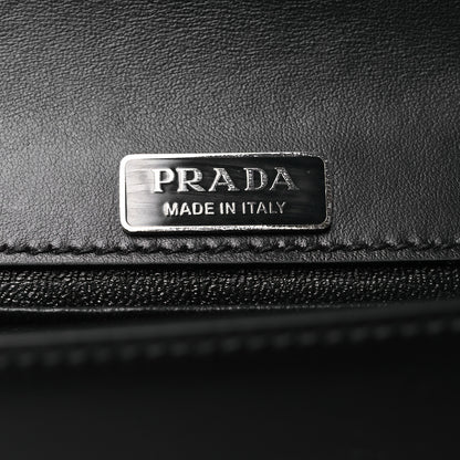 Prada Crystal City Calf Saffiano Cahier Shoulder Bag Black 6 of 11