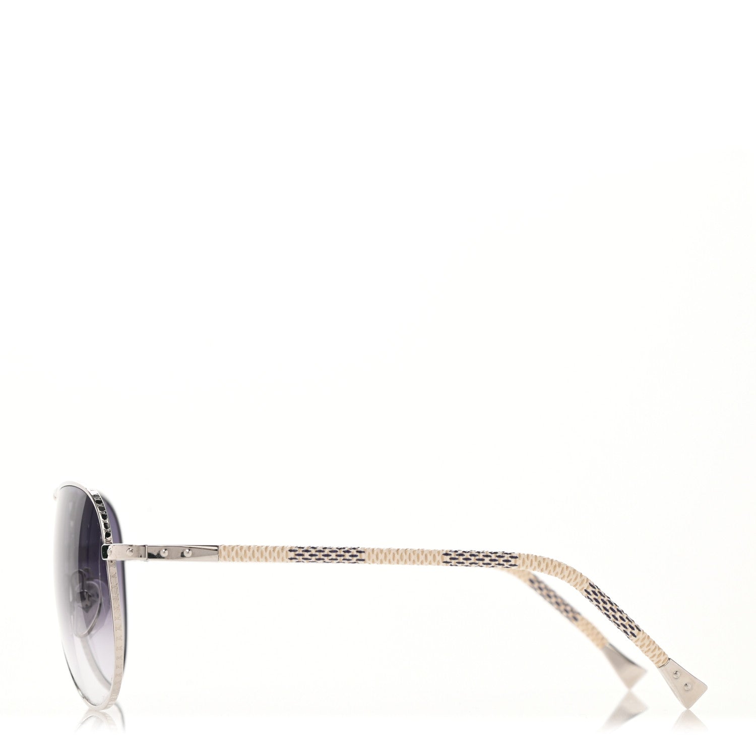 Louis Vuitton Damier Azur Conspiration Pilote Aviator Sunglasses Z0203U 3 of 9