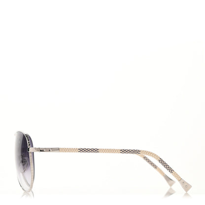 Louis Vuitton Damier Azur Conspiration Pilote Aviator Sunglasses Z0203U 3 of 9