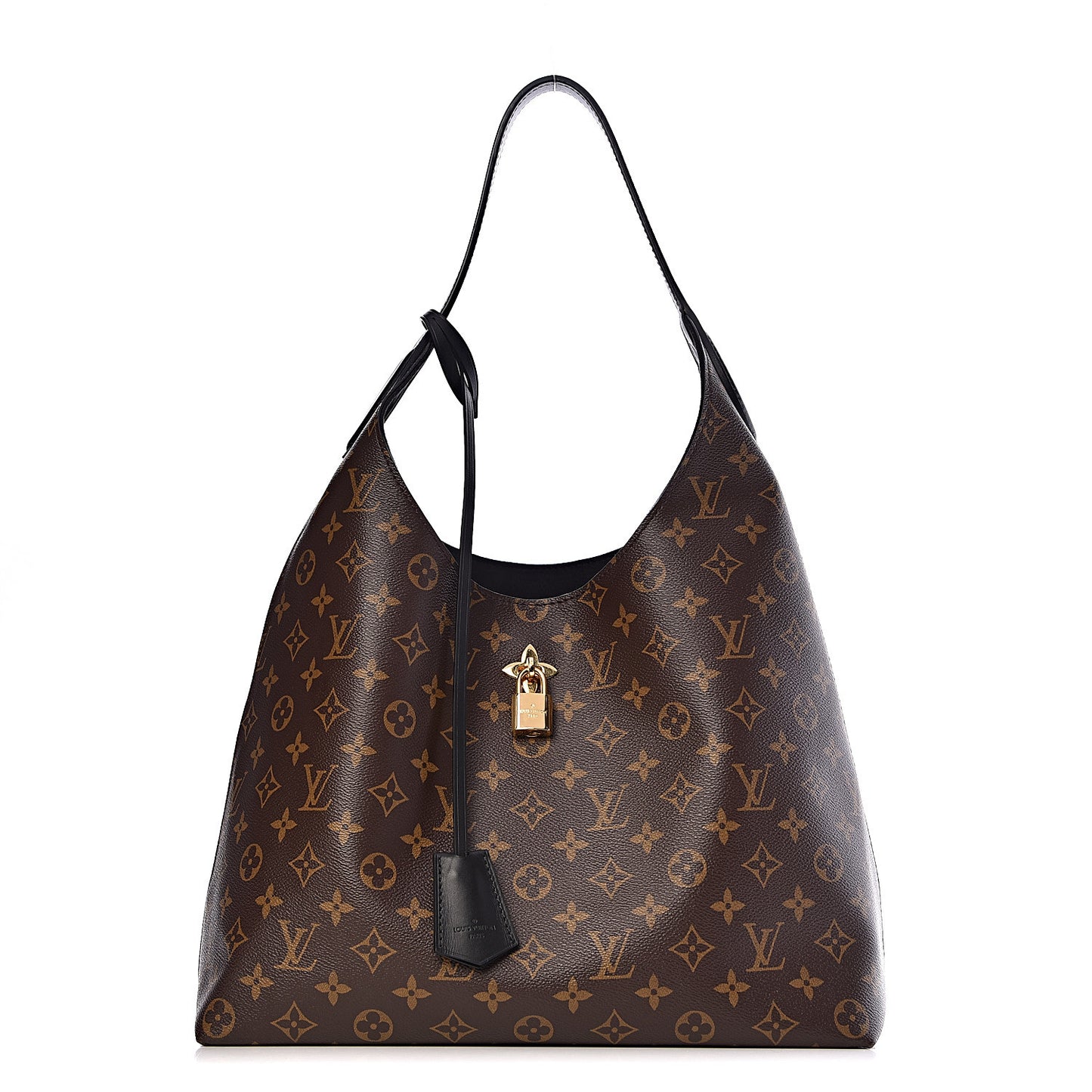 Monogram Flower Hobo Black
