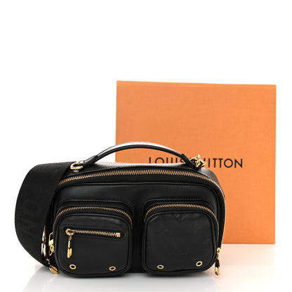 Louis Vuitton Calfskin Monogram Embossed Utility Crossbody Black 10 of 10