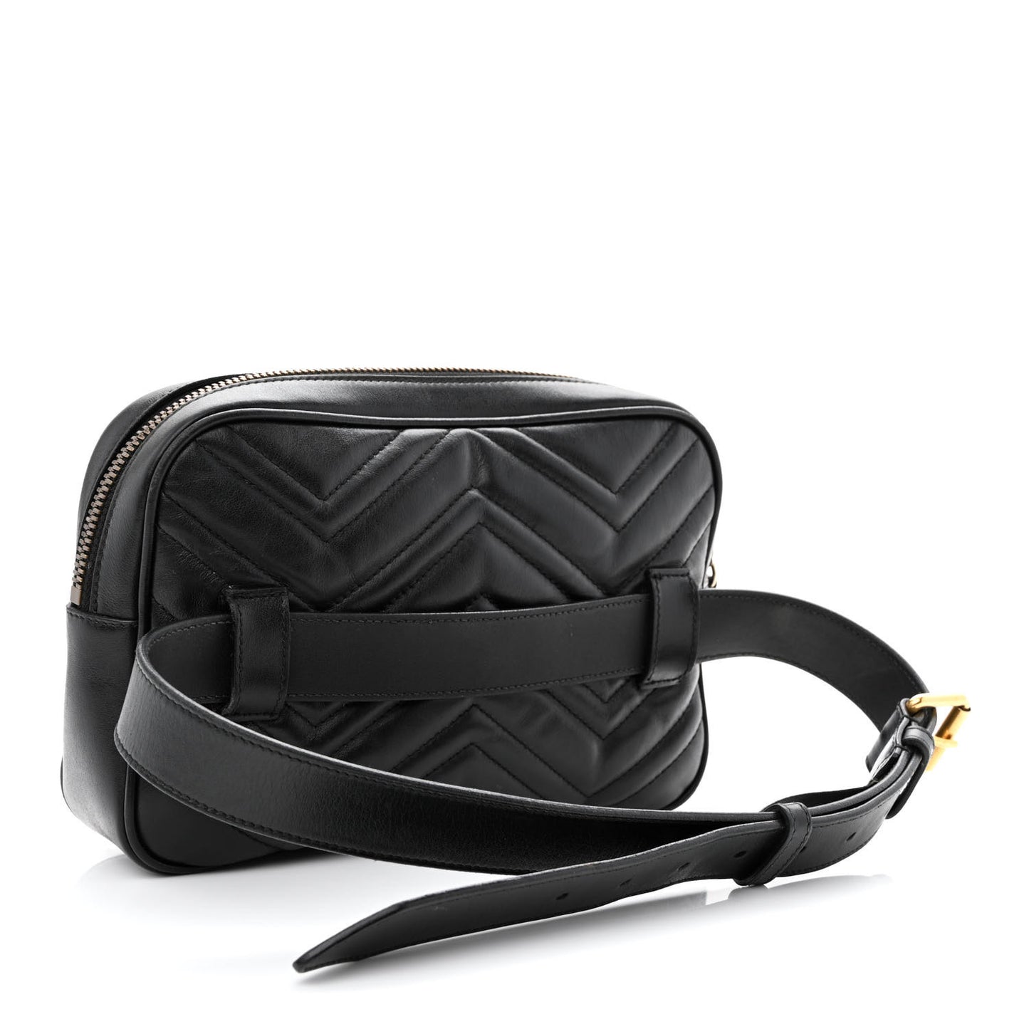 Calfskin Matelasse Mens GG Marmont Belt Bag 80 32 Black