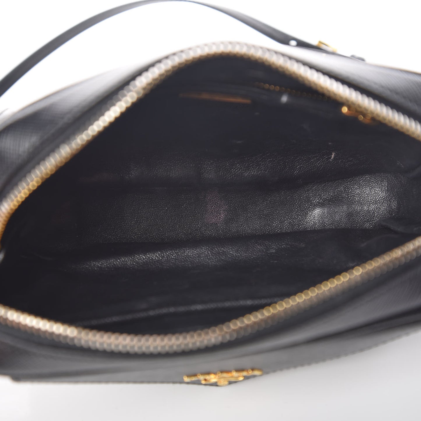 Saffiano Small Camera Crossbody Bag Black