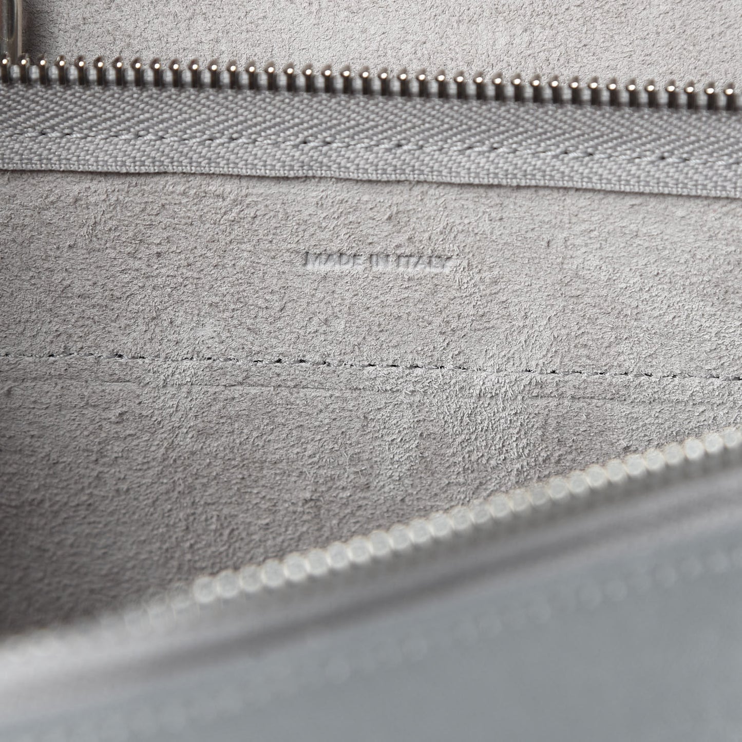 Laminated Calfskin Nano Belt Bag Silver