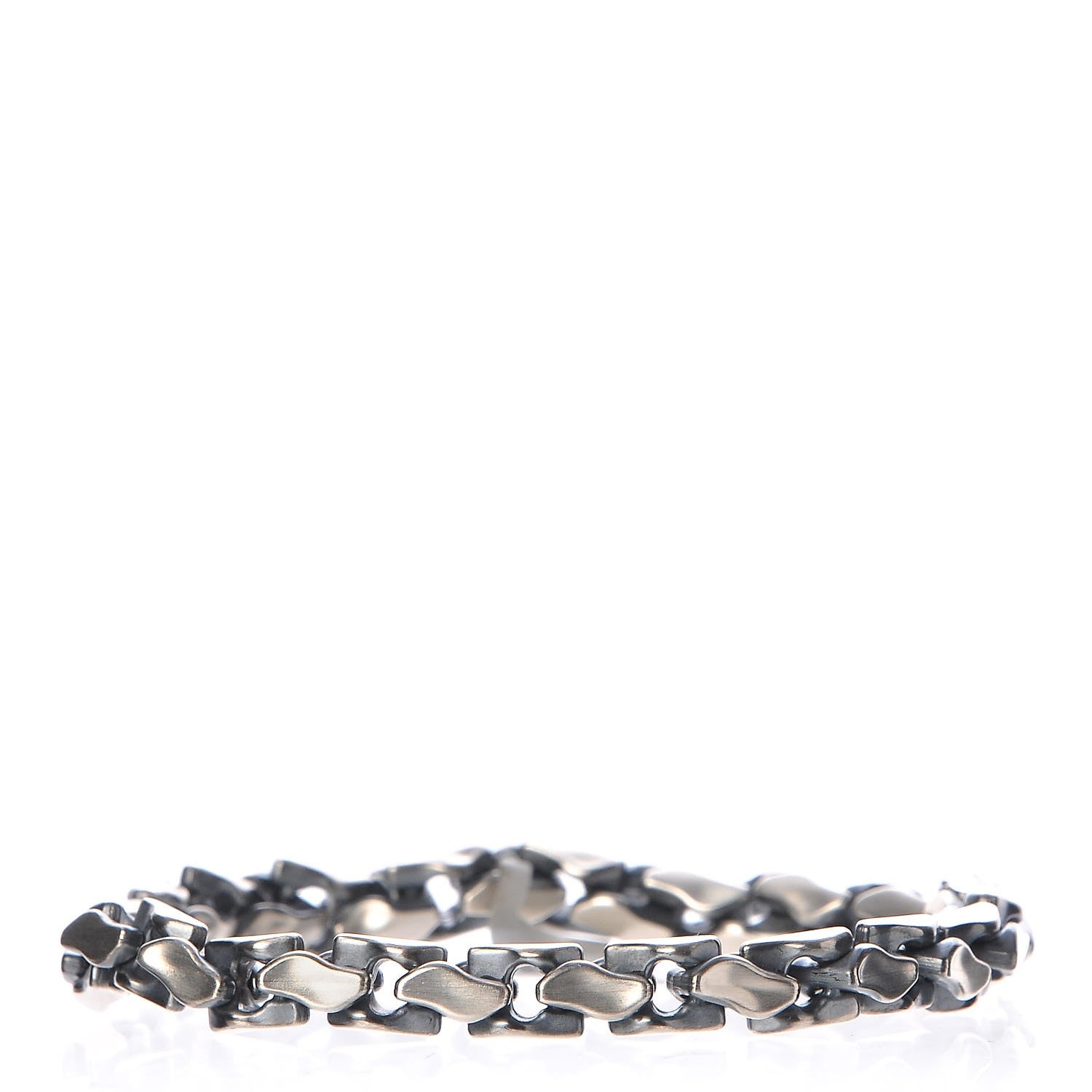 David Yurman Sterling Silver 7.5mm Fluted Chain Mens Bracelet 1 of 5