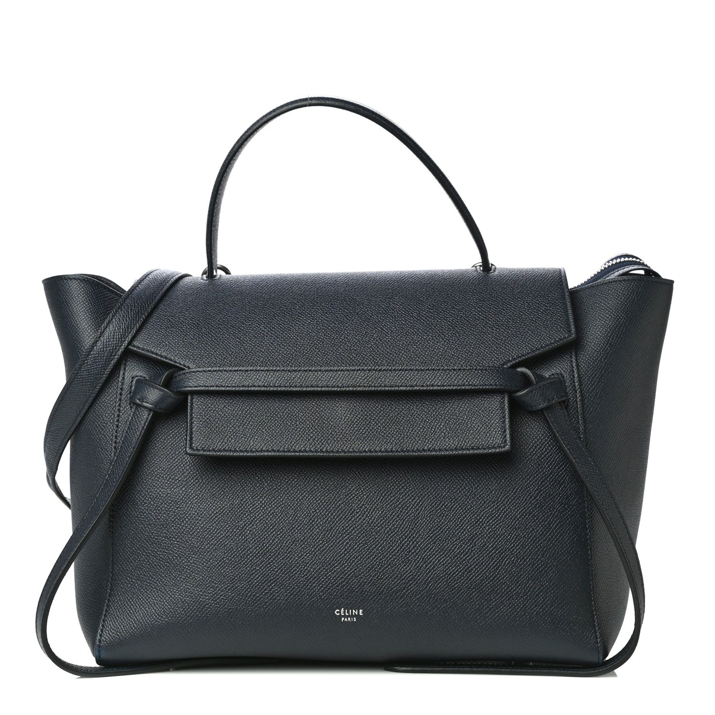 Grained Calfskin Mini Belt Bag Navy