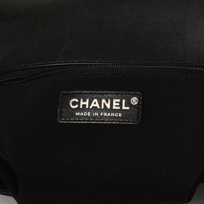 Chanel Calfskin Quilted New Medium Boy Top Handle Flap Black 6 of 16