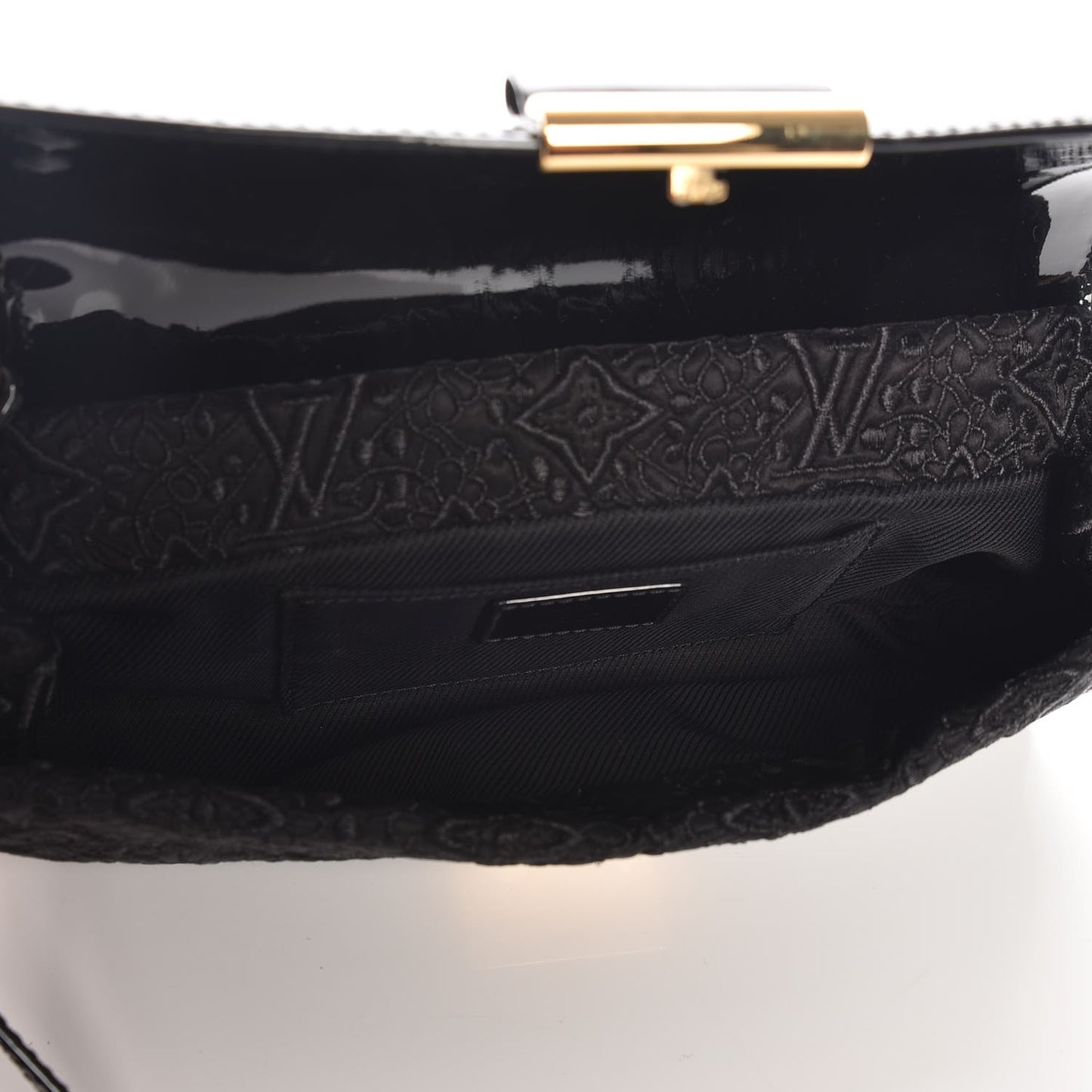 Satin Dentelle Pochette Black