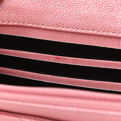 Chanel Iridescent Caviar Quilted Wallet on Chain WOC Rose Pink 11 of 11