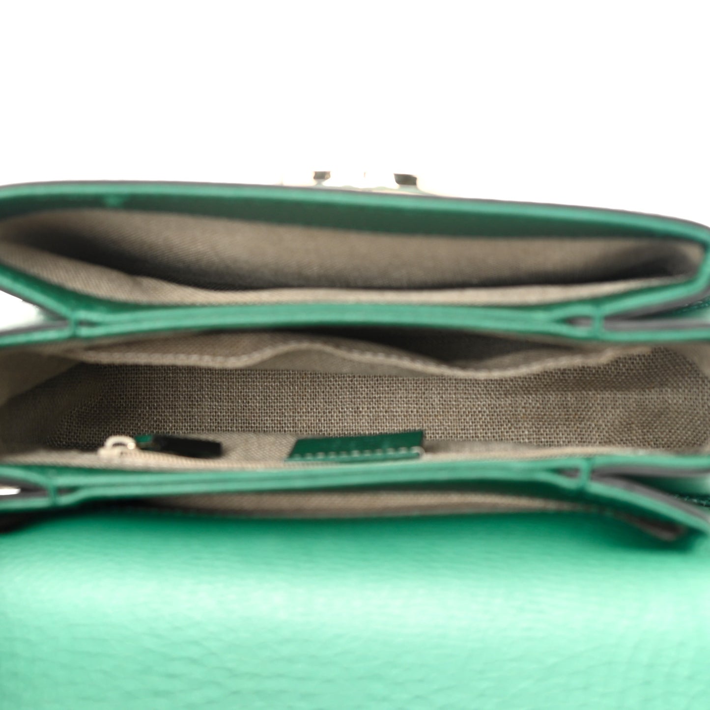 Dollar Calfskin Interlocking G Crossbody Bag Emerald