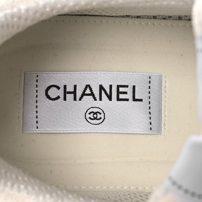 Chanel Suede Calfskin Logo Sneakers 40 Black White 9 of 11