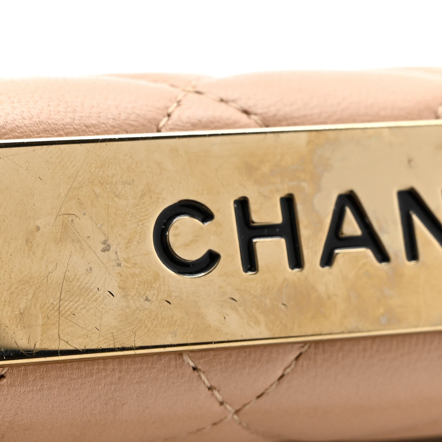 Chanel Lambskin Quilted Trendy CC Wallet On Chain WOC Beige 19 of 20