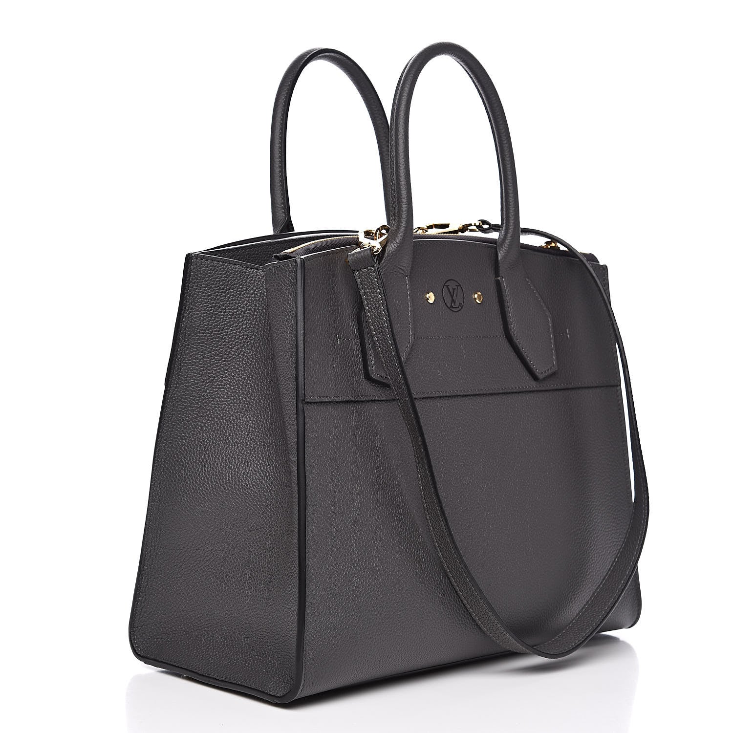 Louis Vuitton Taurillon City Steamer MM Gris 3 of 10