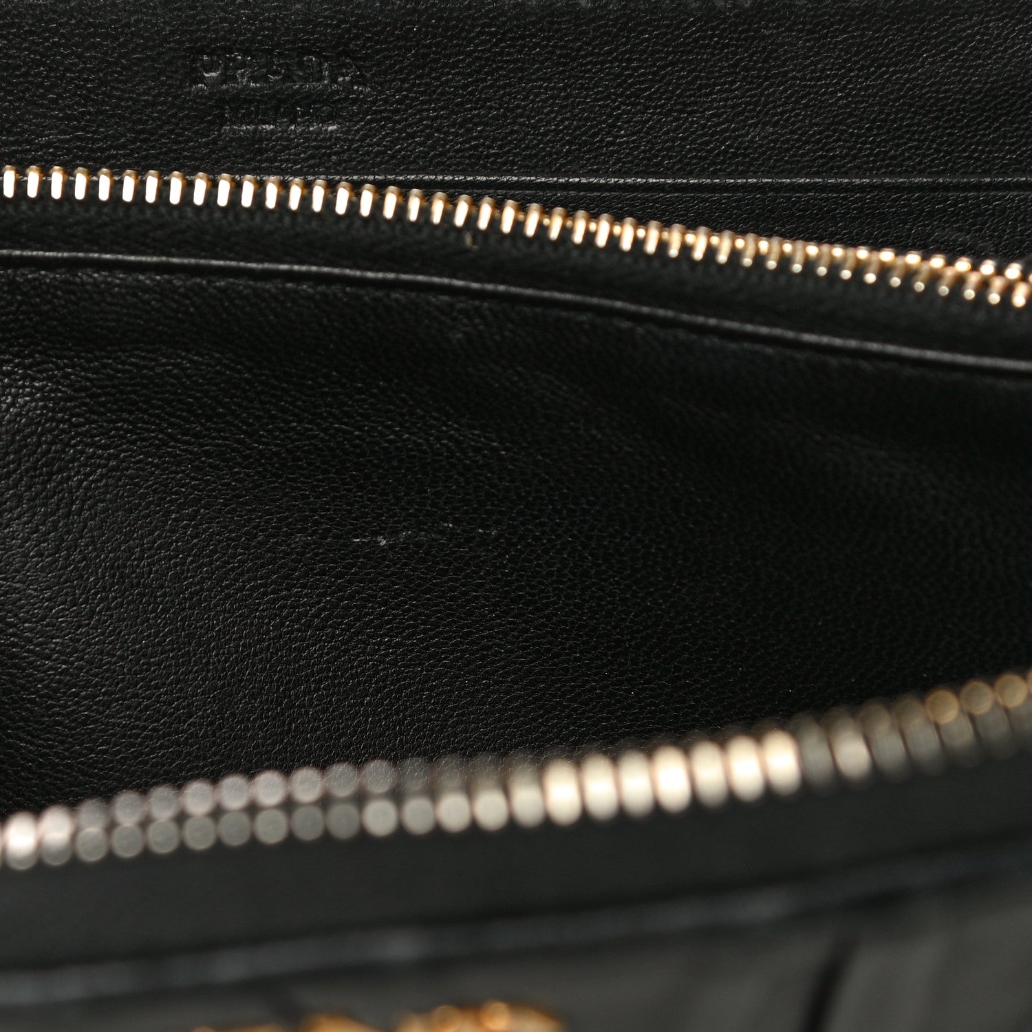 Prada Nappa Gaufre Zip Around Wallet Black 15 of 23