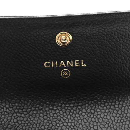 Chanel Caviar Quilted Boy Flap Card Holder Black 6 of 9
