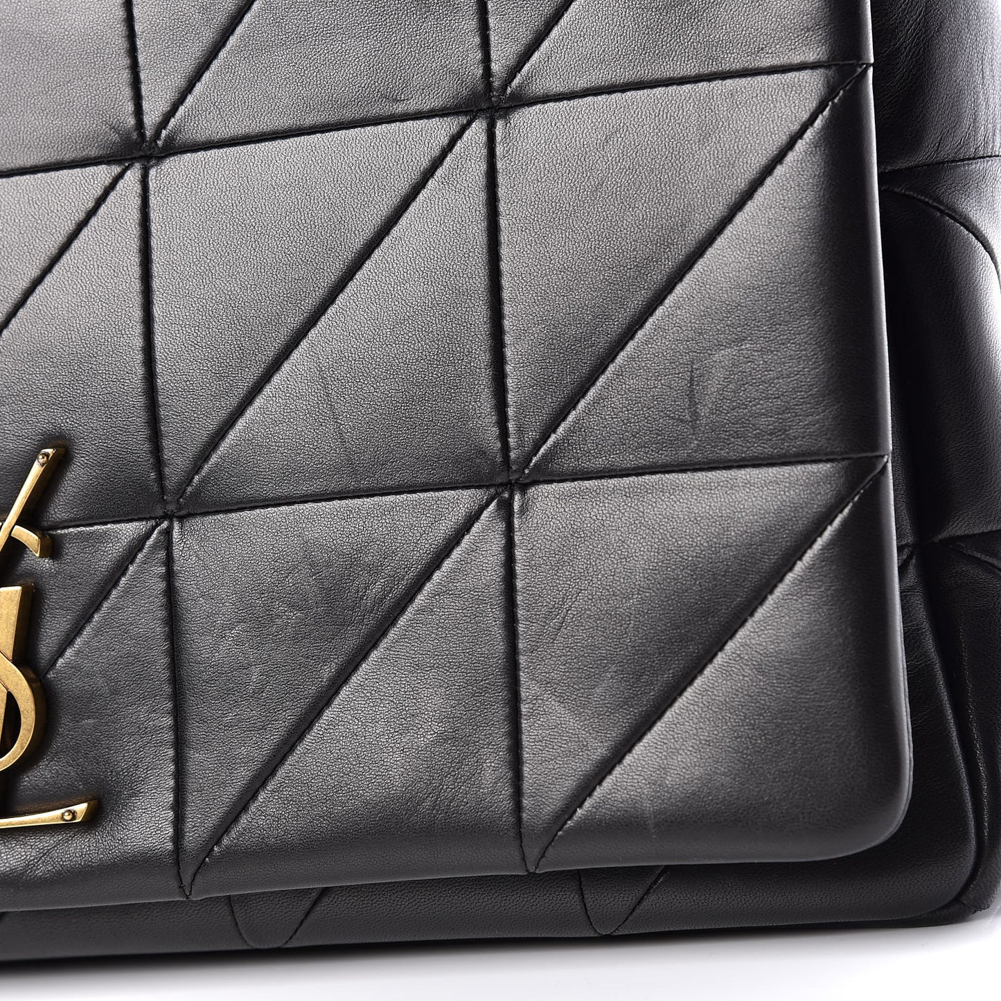 Lambskin Patchwork Monogram Large Jamie Black