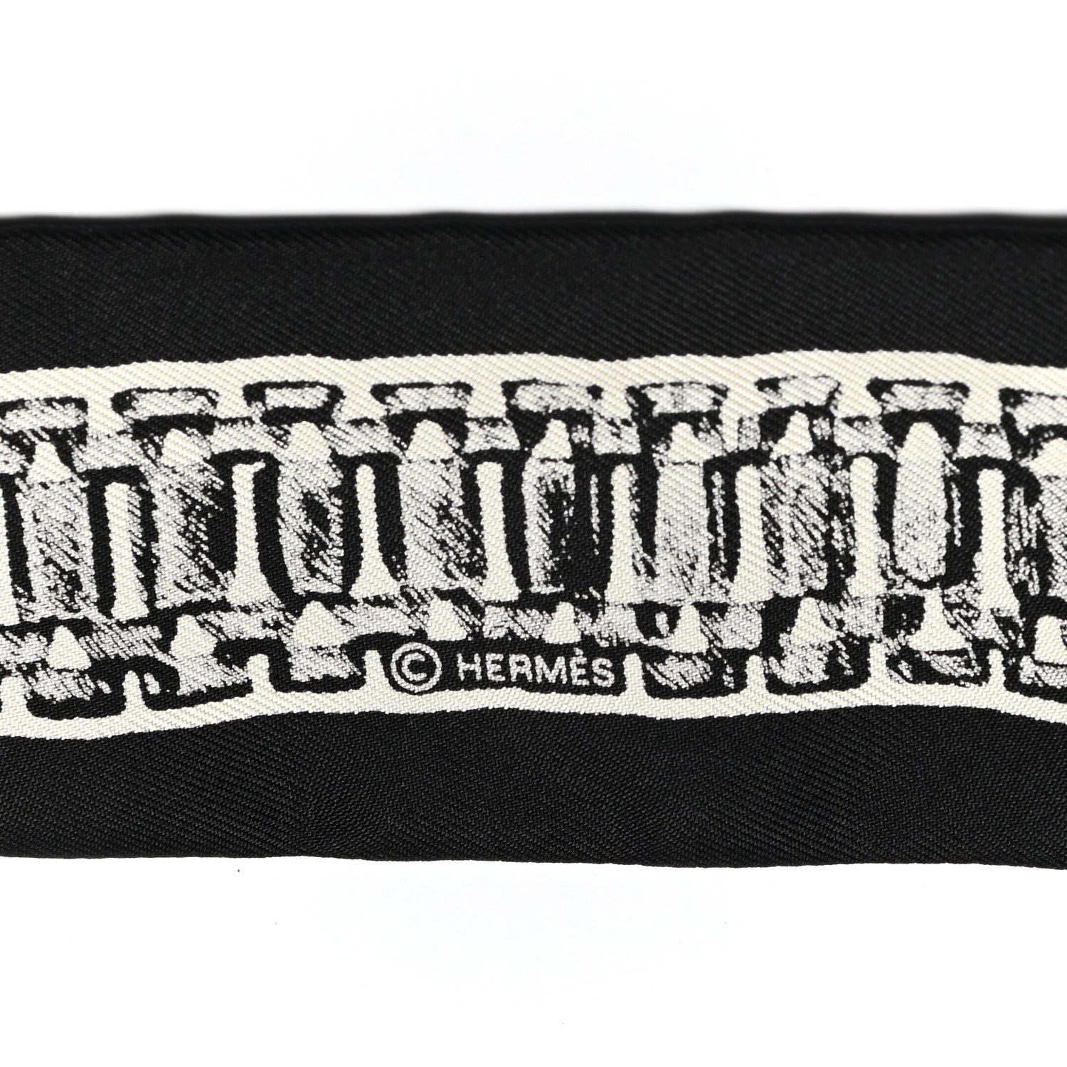 Hermes Silk Le Tresor De Medor Twilly Black White 3 of 4