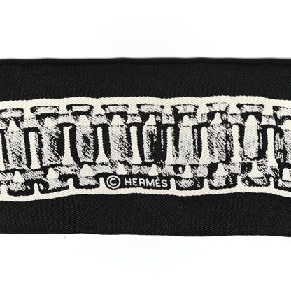 Hermes Silk Le Tresor De Medor Twilly Black White 3 of 4