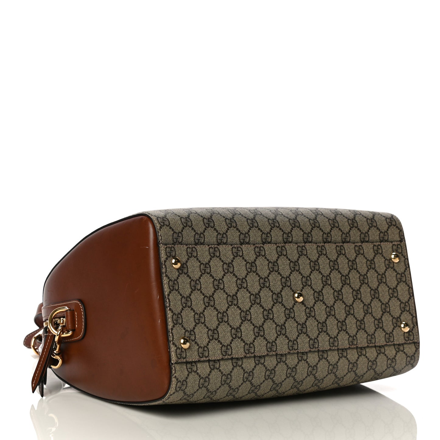 GG Supreme Monogram Medium Boston Beige Cuir