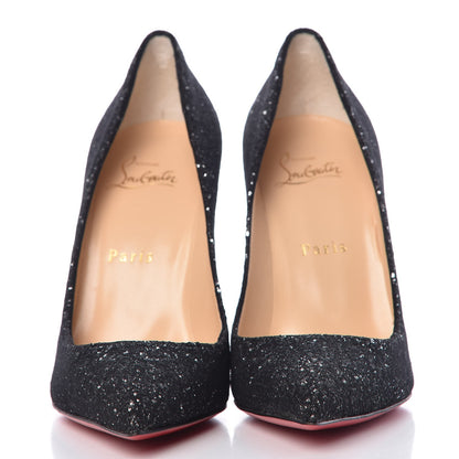 Christian Louboutin Glitter Resille Pigalle Follies 100 Pumps 37.5 Black 2 of 8