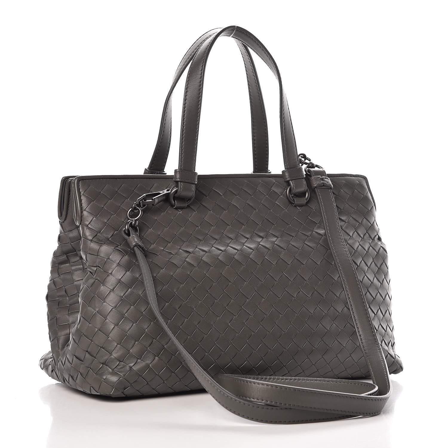 Bottega Veneta Nappa Intrecciato Medium Top Handle Tote Grey 3 of 11