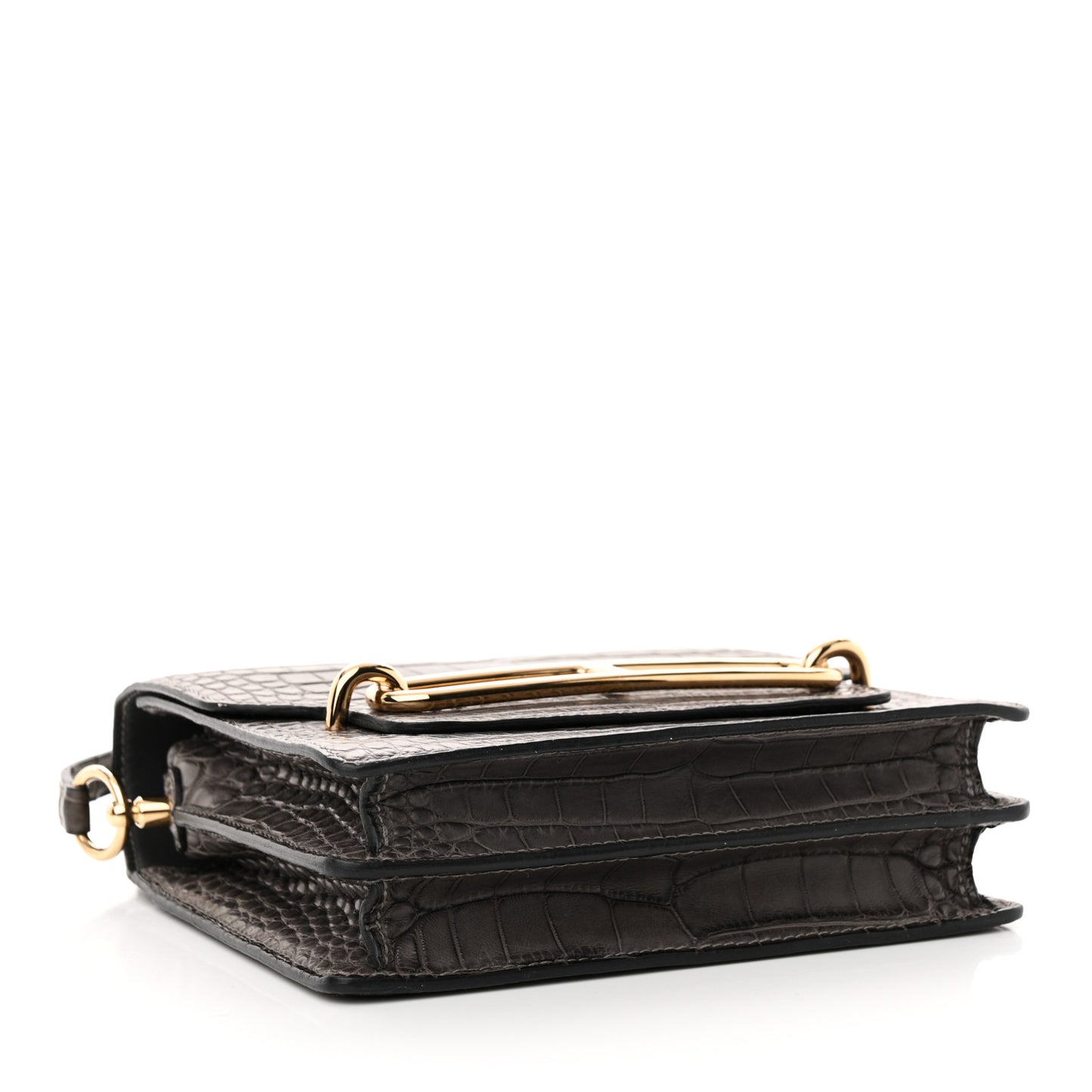 Matte Alligator Mini Sac Roulis Graphite