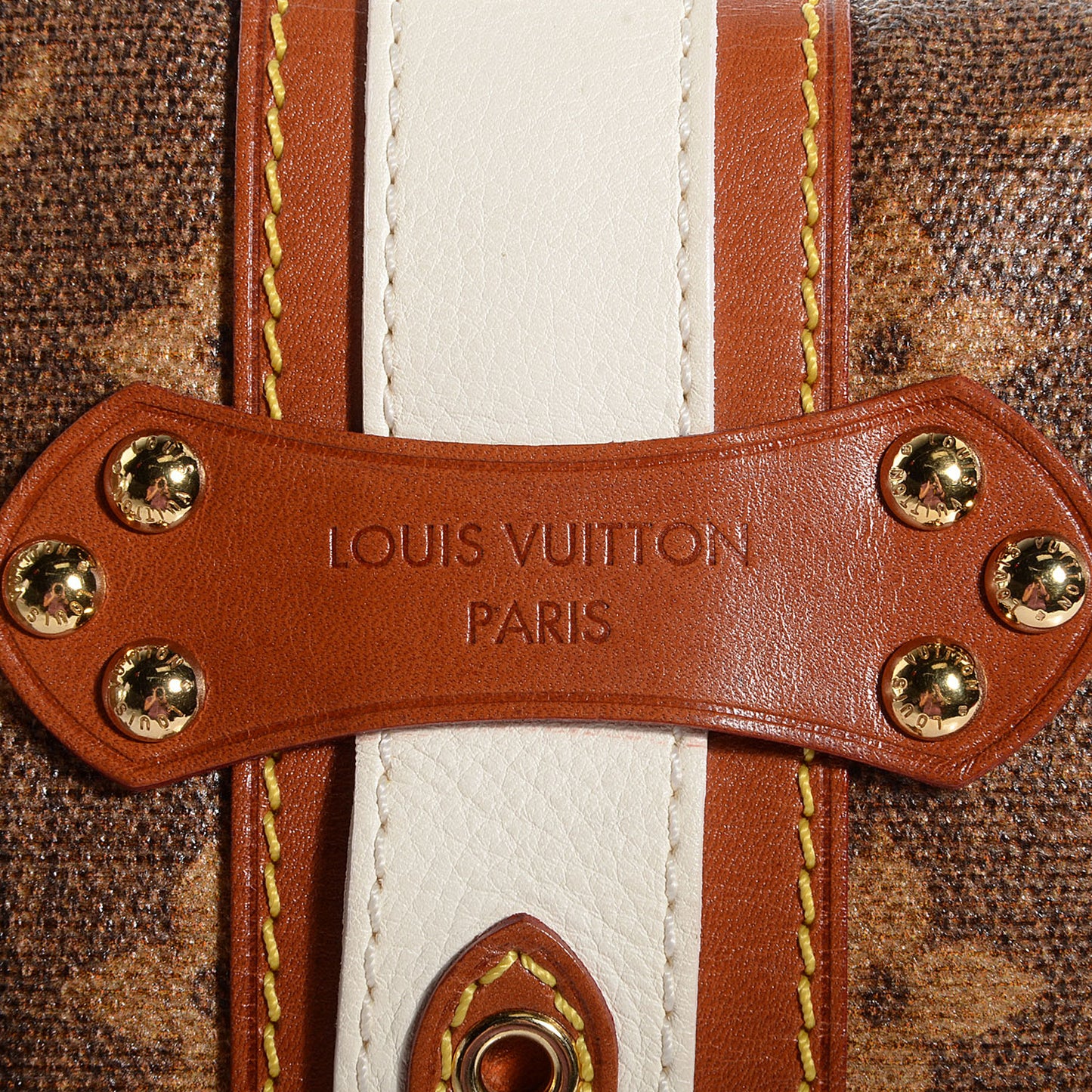 Monogram Rayures Tisse Clutch Red