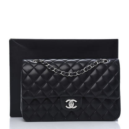 Chanel Lambskin Quilted Medium Double Flap Black 21 of 21