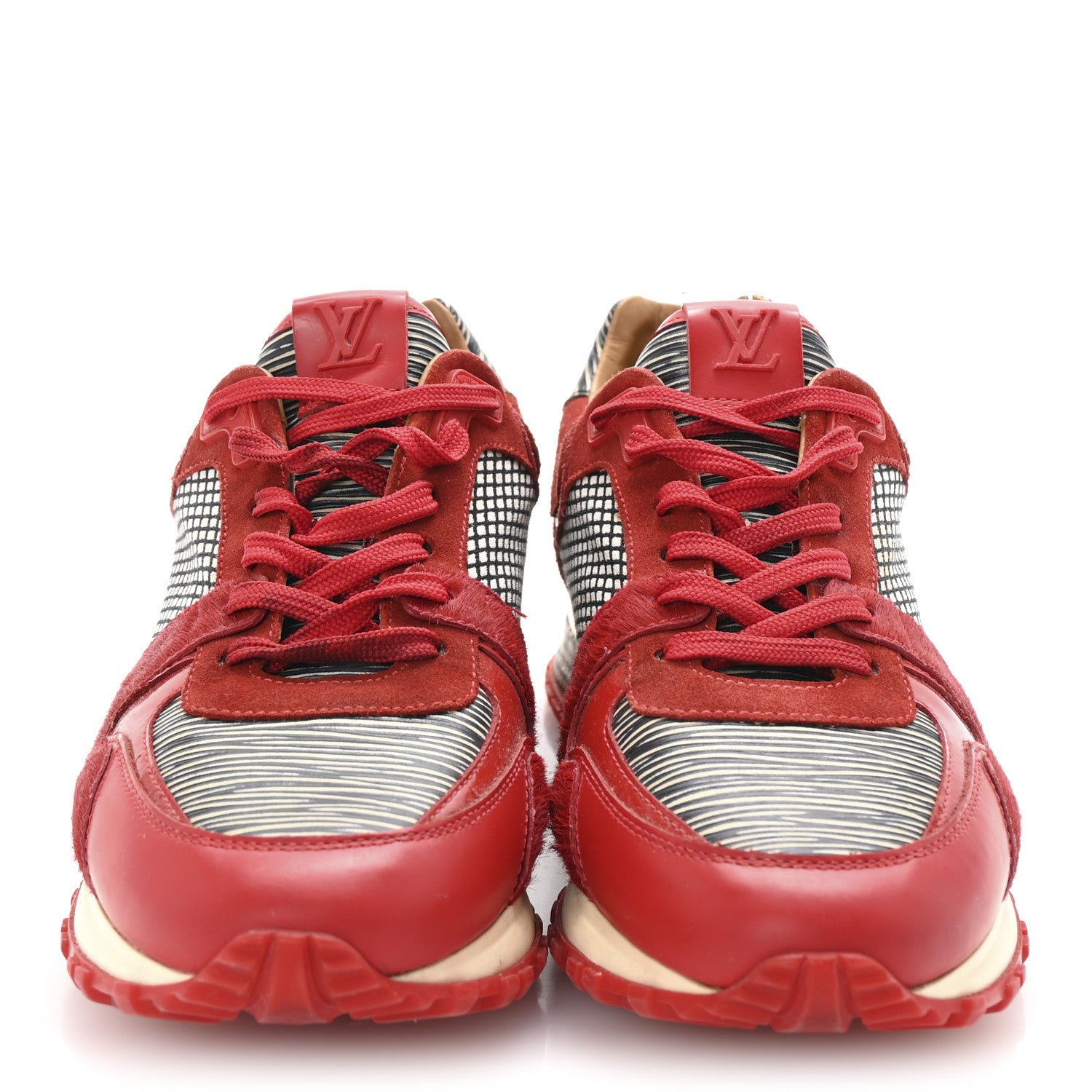 Louis Vuitton Epi Calf Hair Calfskin Run Away Sneakers 36.5 Rouge 3 of 9