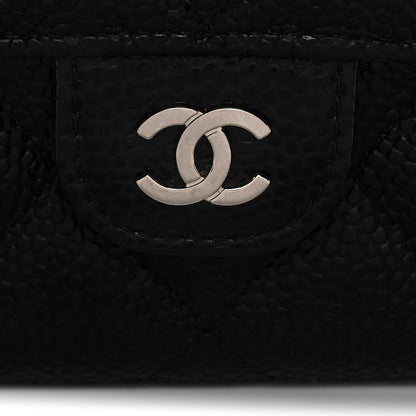 Chanel Caviar Quilted Large Gusset Flap Wallet Black 9 of 14